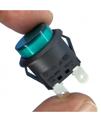 IC-180N Buton Plastik 22mm 12V 4P Yeşil