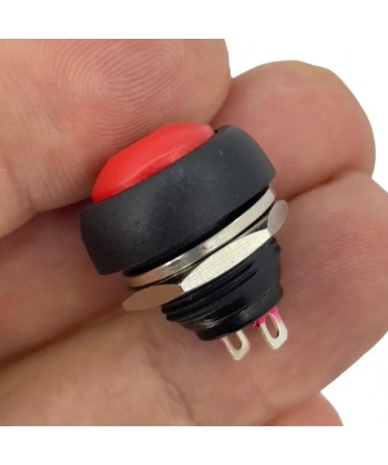 IC-184 Kırmızı Plastik Push Buton 12mm PBS-33B