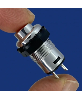 IC-185C Gümüş Buton Yuvarlak Plastik Kalıcı 12mm 2P