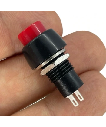 IC-190 Kırmızı Buton Yuvarlak Plastik Kalıcılı 10mm