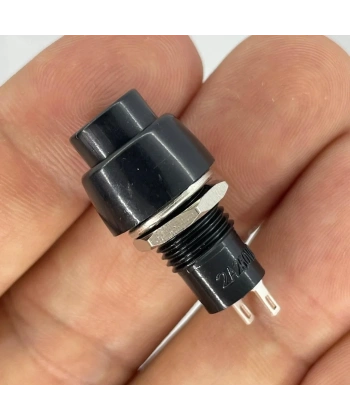 IC-190 Siyah Buton Yuvarlak Plastik Kalıcılı 10mm