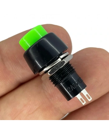 IC-190 Yeşil Buton Yuvarlak Plastik Kalıcılı 10mm