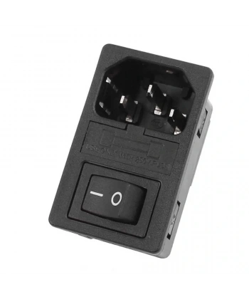 IC-214A C14 Power Soket Sigorta Yuvalı Anahtarlı Kutu Tip