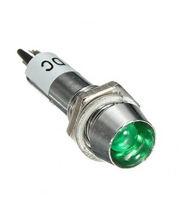 IC-225 8mm Sinyal Lambası Metal 12V Yeşil
