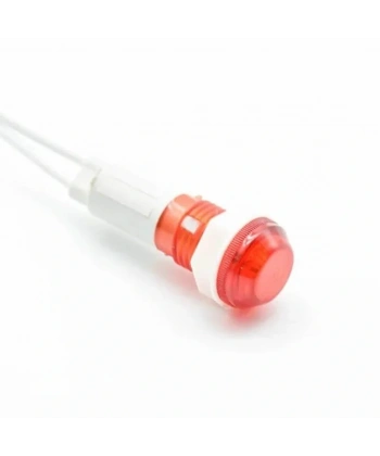 IC-227 10mm Sinyal Lambası Plastik Kablolu 220V Kırmızı