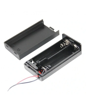 IC-233C Kapaklı Switchli 2li AA Pil Yuvası