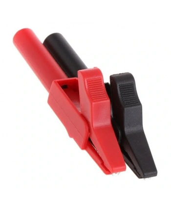 IC-243B 4mm Banana Jak Girişli Krokodil 55mm 2li Set (Kırmızı ve Siyah)