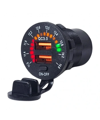 IC-266D-5 Pano Tip Akü Göstergeli İkili USB 3.0