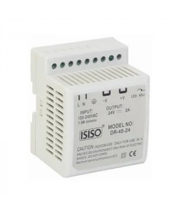 IDR-45-24 - 45W 24VDC 2A Raya Montajlı Güç Kaynağı