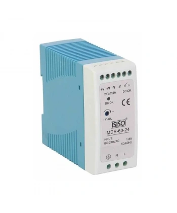 IMDR-60-24 - 60W 24VDC 2.5A Raya Montajlı Güç Kaynağı
