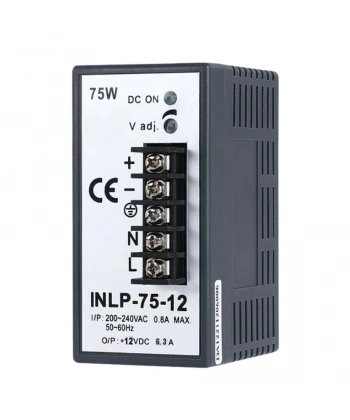 INLP-75-12 - 75W 12VDC 6.3A Raya Montajlı Güç Kaynağı
