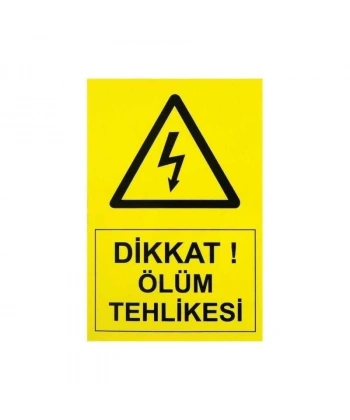 IS-Tİ2 Tehlike Etiketi 14x10cm (Yüksek Voltaj)