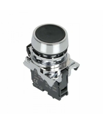 ISM-BA21 Metal Yaylı Push Buton - Siyah