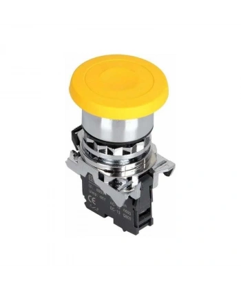 ISM-BC51 Mantar Kafalı Yaylı Metal Buton - Sarı