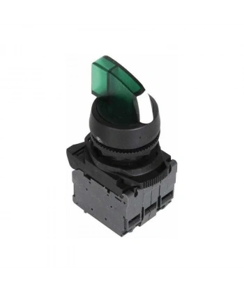 ISP-AK133B5 24V Yeşil Işıklı Mandal Buton 1-0-2