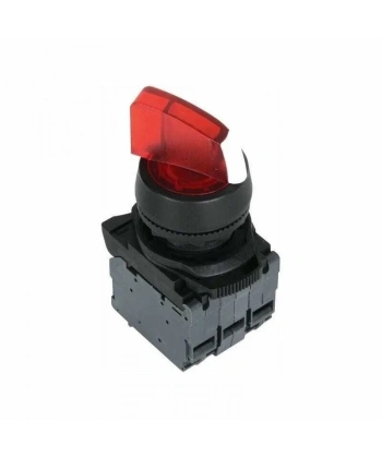 ISP-AK134B5 24V Kırmızı Işıklı Mandal Buton 1-0-2