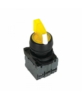 ISP-AK135B5 24V Sarı Işıklı Mandal Buton 1-0-2