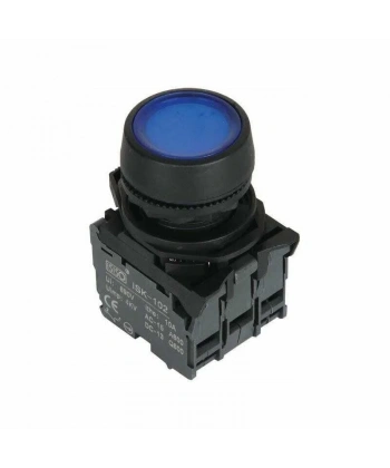 ISP-AW36B5 24V Led Işıklı Yaylı Buton - Mavi