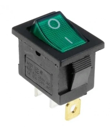 KCD1-1 Yeşil Işıklı On/Off Anahtar 3 Pin