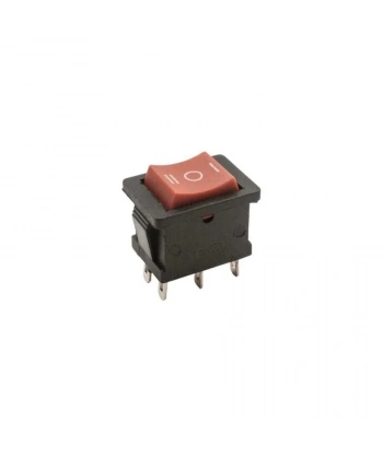 KCD1-5 ON-OFF-ON Anahtar 6-Pin - Kırmızı-Siyah