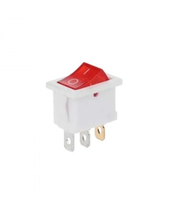 KCD1 Beyaz Kırmızı Işıklı On/Off Anahtar 3 Pin