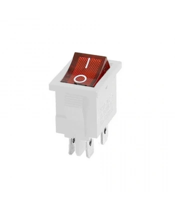 KCD1 Beyaz Kırmızı Işıklı On/Off Anahtar 4 Pin