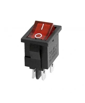 KCD1 Kırmızı Işıklı On/Off Anahtar 4 Pin