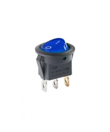 KCD1 Siyah Mavi Işıklı On/Off Anahtar 3 Pin