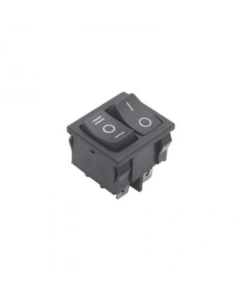 KCD2-502 İkili ON-OFF-ON Switch 5 Pin - Siyah