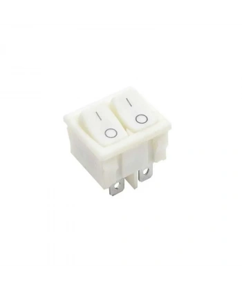 KCD2-502 İkili ON-OFF Switch 6 Pin - Beyaz