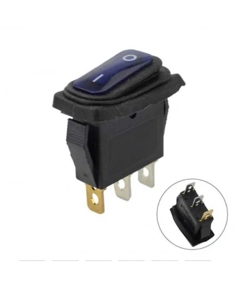 KCD3 15A Su Geçirmez Mavi Işıklı ON-OFF Anahtar