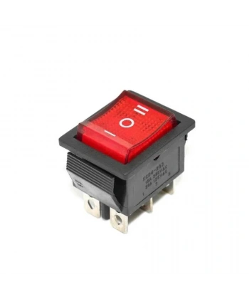 KCD4 ON-OFF-ON Üç Konumlu Işıklı Anahtar 6 Pin