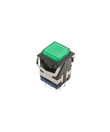 KD2-21 19mm Işıklı Anahtarlı Push Buton - Yeşil