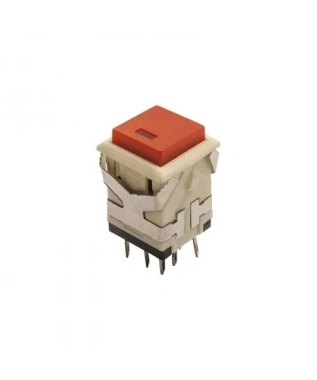 KD2-22 19mm Işıklı Anahtarlı Push Buton - Kırmızı