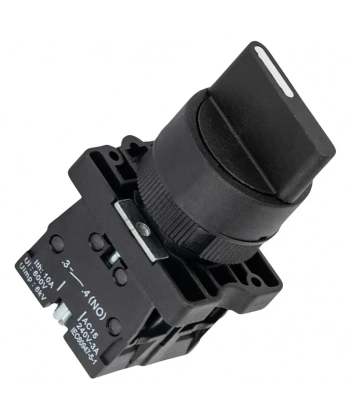 LAY5-ED53 22mm Kısa Mandal Switch 1-0-2 Yaylı (2NO)