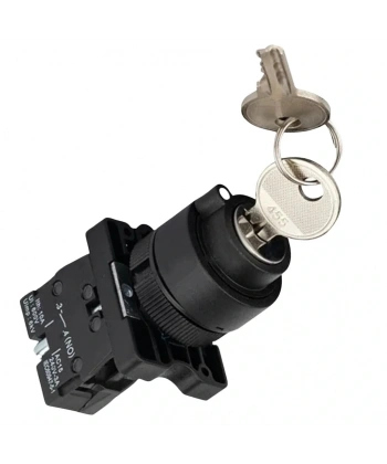 LAY5-EG21 22mm Anahtarlı Switch Kalıcı 0-1 (1NO)