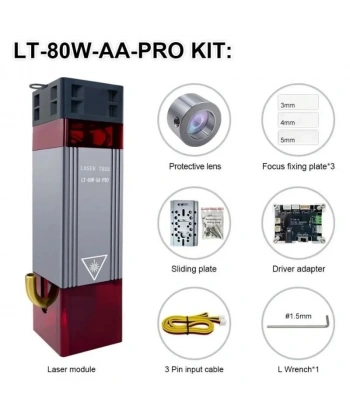 LT-80W 12V TTL Yakıcı CNC Lazer Modülü Seti