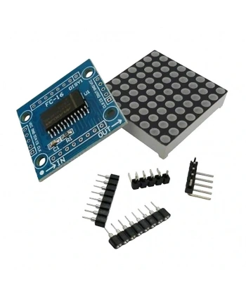 MAX7219 8x8 Dot Matrix Kartı - Peşpeşe Takılabilir