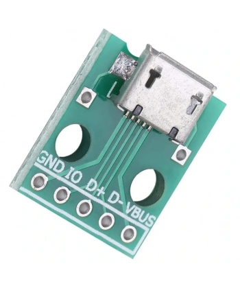 Mikro Usb Dip Dönüştürücü - Dişi - Çevirici 2.54mm