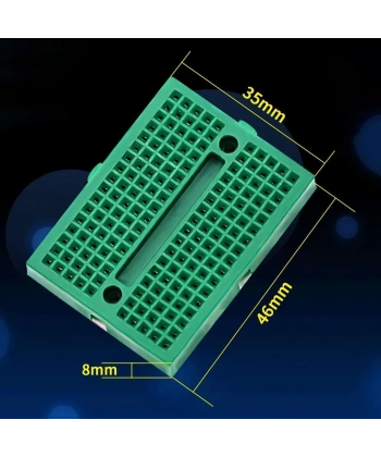 Mini Breadboard Yeşil Yapışkanlı 170 Pin 1 Adet