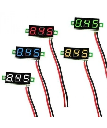 Mini Voltaj Göstergesi Mavi 4V - 30V Voltmetre