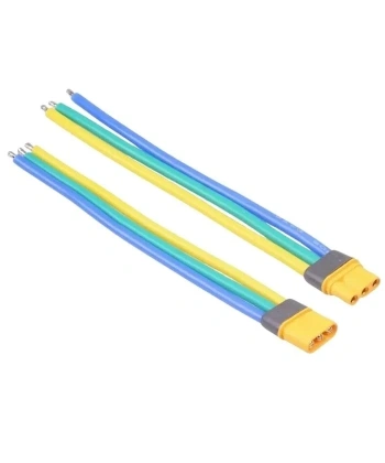 MR30 3-Pin Dişi-Erkek Lipo Pil Şarj Kablosu Seti 10cm