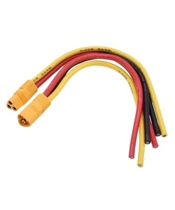 MT60 3-Pin Dişi-Erkek Lipo Pil Şarj Kablosu Seti 10cm