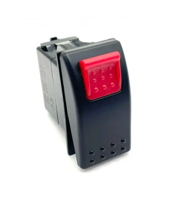 ON-OFF Anahtar Kırmızı 5-Pin 12V-24V - Emniyet Kilitli