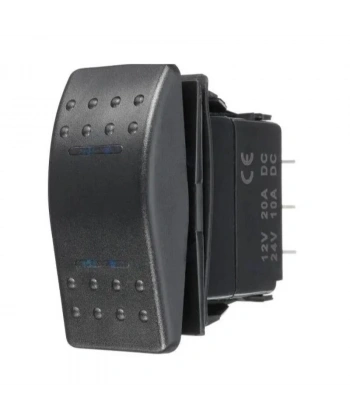 ON-OFF Mavi Işıklı Anahtar 5-Pin 12V-24V