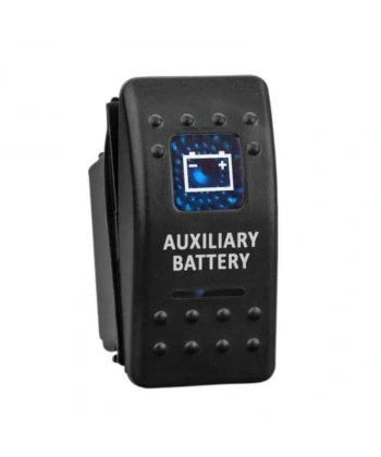 ON-OFF Mavi Işıklı Anahtar 5-Pin 12V-24V - Auxillary Battery
