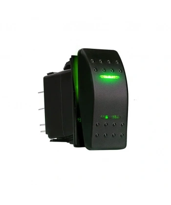 ON-OFF Yeşil Işıklı Anahtar 5-Pin 12V-24V