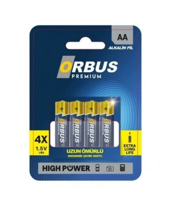 Orbus LR6 Alkalin AA Kalem Pil 4lü Blaster
