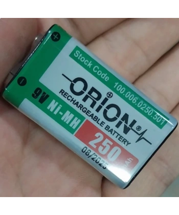 Orion 9V 250mAh Ni-Mh Şarj Edilebilir Pil