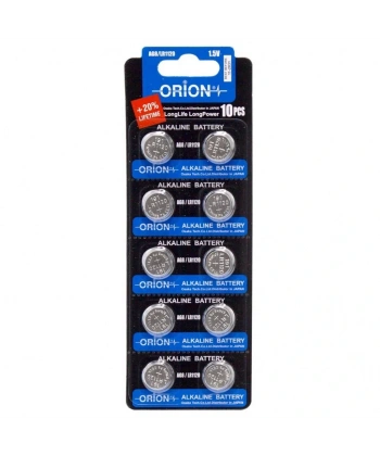 Orion AG8 LR55 LR1120 1.5V Alkalin Pil 10lu Paket